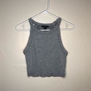 Ribbed halter crop top